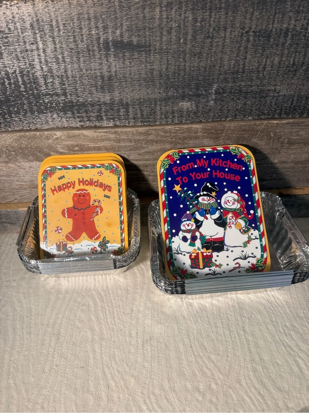 Holiday Baking Tins – Set of 24 | 12 Small & 12 Large